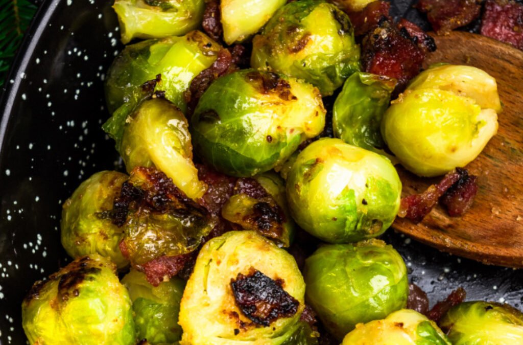brussel sprouts with chestnut and lardons