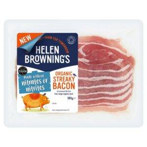 Organic unsmoked streaky bacon