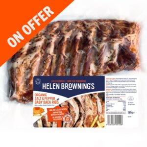 Organic slow-cooked pork ribs