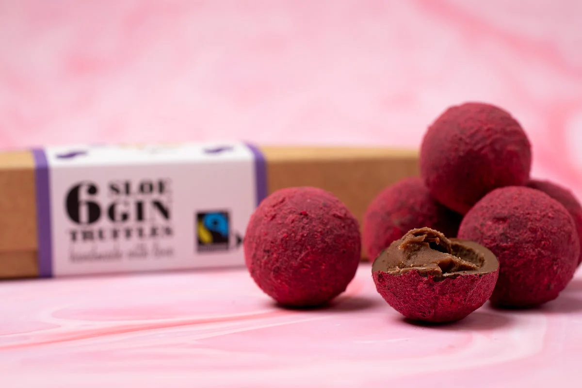 Sloe gin truffles