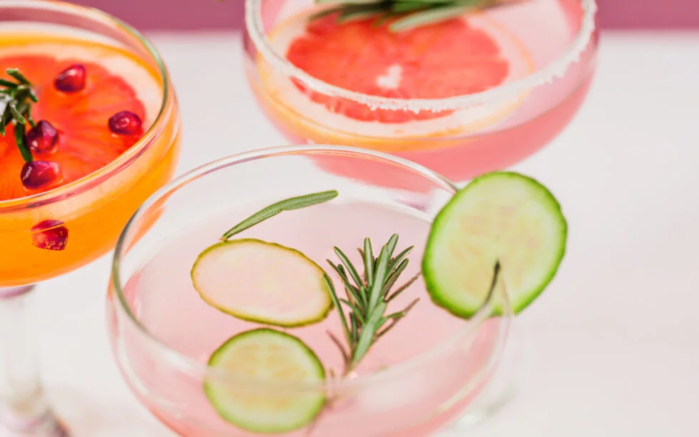 Pink organic gin