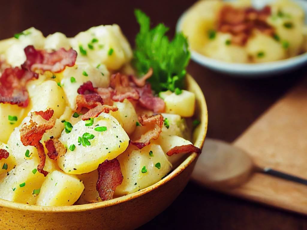 Potato salad with bacon