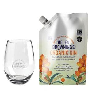 Gin pouch glass gift set