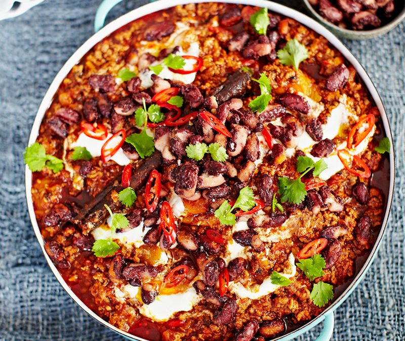 Jamie Oliver’s Chilli Con Carne with Popped Kidney Beans