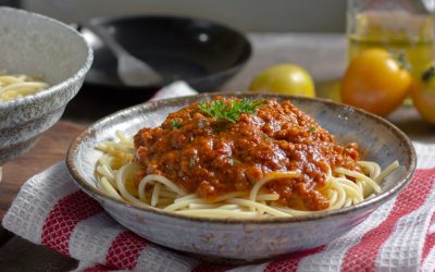 Spaghetti Bolognese with hidden veg