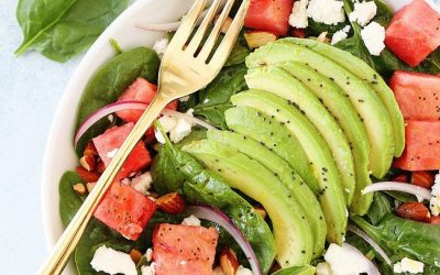 Watermelon & spinach super salad