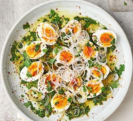 egg parsley watercress salad