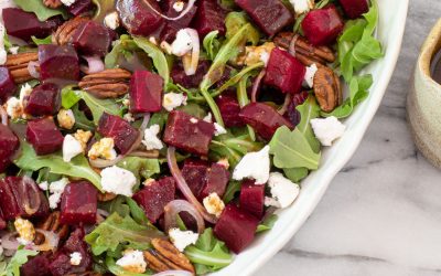 Roasted beetroot and raw honey salad