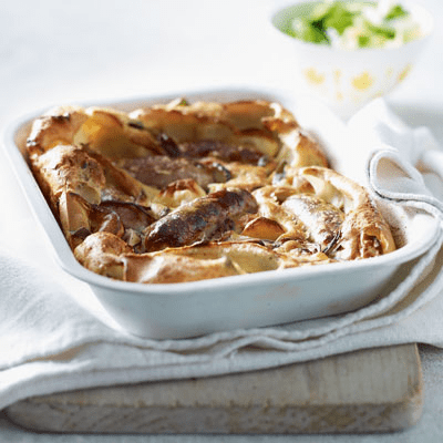 Sausage and Apple Toad in the Hole