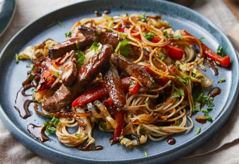 Mary Berry's beef and pepper stirfry Helen Browning's Organics