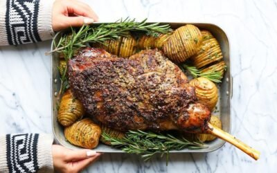 One pan Lamb with hasselback potatoes