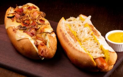 Cheese & kimchi hot dogs