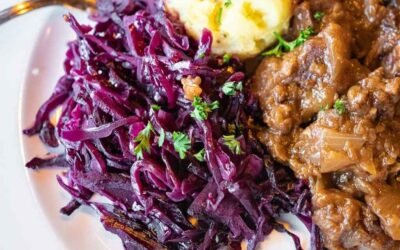 Jamie Oliver’s red cabbage with bacon