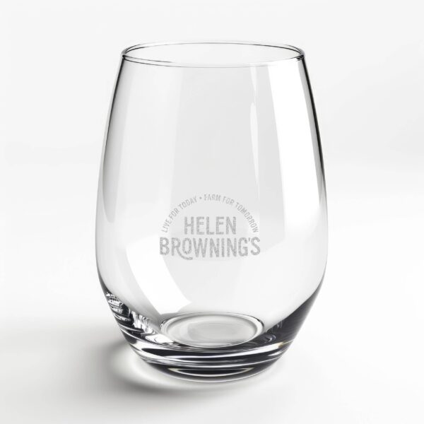 spirits glass with logo