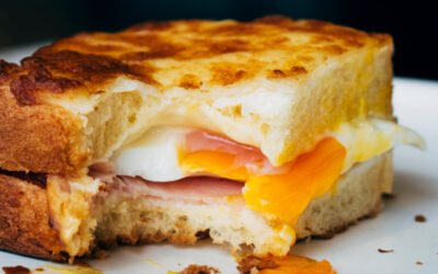 Grilled Cheese, Ham & Egg Sandwich